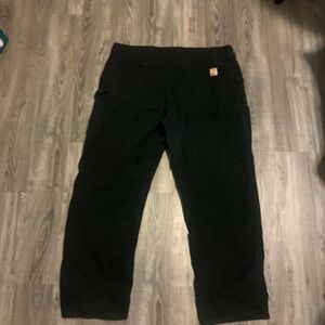 Carhartt Black Cargo Pants with Straight Leg Design